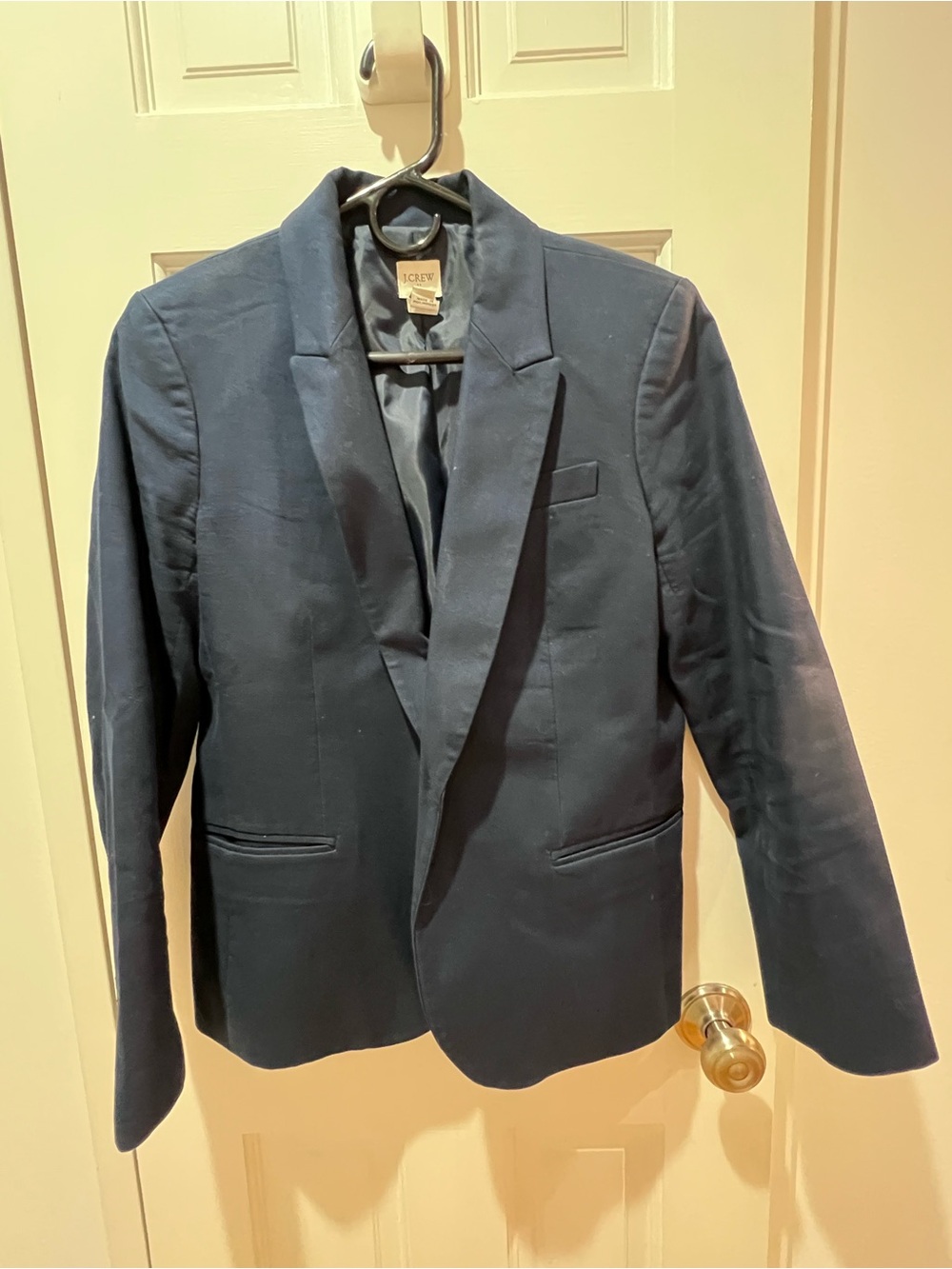 J. Crew Navy Single-Button Tailored Blazer